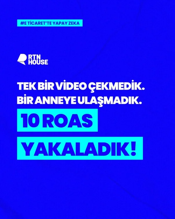 Geçtiğimiz ay SM.Bebek'te performansı düşen bir kampanyada klasik süreci izlemek yerine farklı bir yol denedik. Meta Ads hesabını Claude'a MCP üzerinden bağlayarak kampanyayı analiz ettik ve yeni kreatif varyasyonları için briefler oluşturduk. Ardından AI destekli üretim araçlarıyla farklı reklam içeriklerini aynı gün içerisinde hazırlayıp yayına aldık.Çekim, influencer ve uzun üretim süreçlerine ihtiyaç duymadan ilerlediğimiz bu süreçte, 15 gün sonunda kampanya ortalama 10 ROAS seviyesine ulaştı. Bizce konu "AI insanın yerini alacak mı?" sorusundan çok, süreçlerin nasıl daha hızlı, verimli ve ölçülebilir hale getirilebileceği.
RTN House olarak teknolojiyi, markalar için daha iyi sonuçlar üreten sistemler kurmak amacıyla kullanmaya devam ediyoruz. 🤍
RTNHouse PerformanceMarketing AIMarketing MetaAds